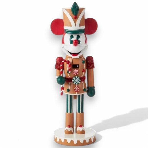 Hallmark 13.5” GINGERBREAD BOY MICKEY MOUSE NUTCRACKER Wood Disney Candy Cane - Picture 6 of 7